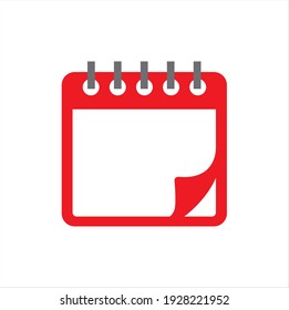 Diseño de icono de calendario vacío en julio 