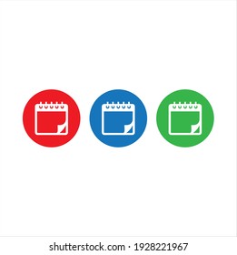 Diseño de icono de calendario vacío en julio 