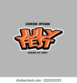 July Fest party banner vector of festival celebration poster background