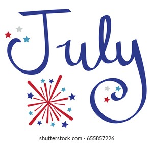 July Fireworks Stock Vector (Royalty Free) 655857226 | Shutterstock