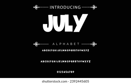 July font modern bouncy typeset, lively friendly alphabet. Playful cheerful letters in Los Muertos Mexican style for menus, labels, signage, ads, crafts and comic book. Vector typographic design