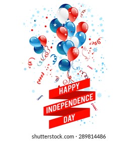 July fourth balloons. Holiday national design for advertising, leaflet, cards, invitation and so on.