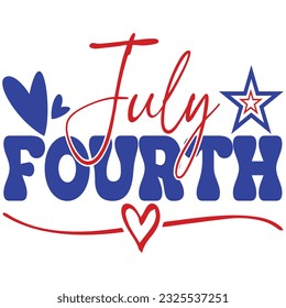 July fourth, design and vector file.