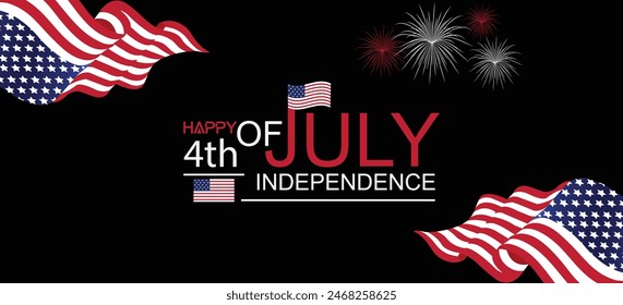 July Fourth Vibrant Vector Graphics for Independence Day