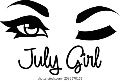 July Girl Winking with one eye shut