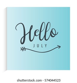 July Greeting Background With Pastel Color