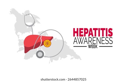 July is Hepatitis Awareness Week background illustration. Holiday concept. Utilize for background, banner, placard, card, and poster design template with  professional  illustraion design 