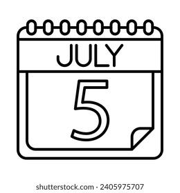 July Icon Design For Personal And Commercial Use