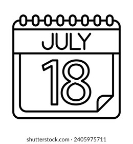 July Icon Design For Personal And Commercial Use