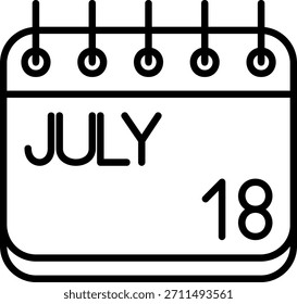 July Icon For Your Project