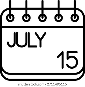 Icono de julio para su proyecto