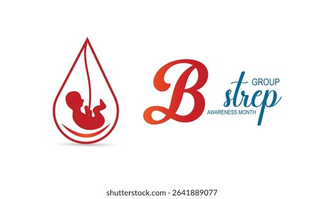 July is International Group B Strep Awareness Month. Vector template Design for banner, greeting card, poster, prints, social media post ,flyer , T shirt with background.
