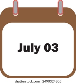 July Month Date 03 | Icon Design
