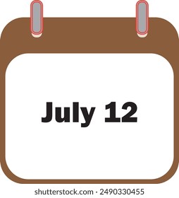 July Month Date 12 | Icon Design
