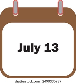 July Month Date 13 | Icon Design