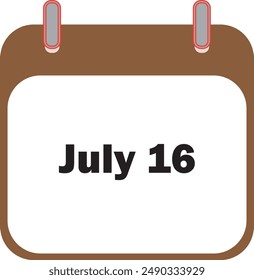 July Month Date 16 | Icon Design