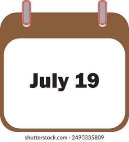 Julio Mes Fecha 19 | Diseño de iconos
