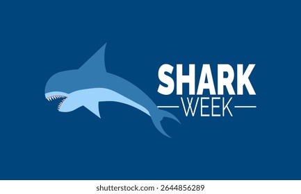 July is Shark Week  background illustration. Holiday concept. Utilize for background, banner, placard, card, and poster design template with  professional  illustraion design 




