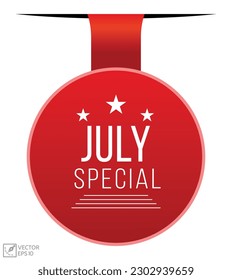 July Special banner design. July Special icon. Flat style vector illustration.