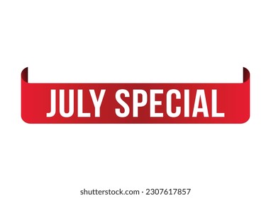 Diseño especial de banner de julio Ilustración vectorial.