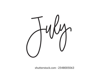 July text for Digital Planner and Note taking 