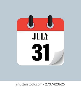 July Thirty First Calendar Icon