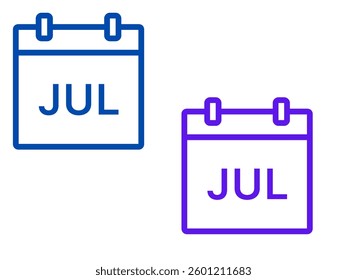 July Typography Design. The Lettering July, Paper layered, summer Abstract Text 2025