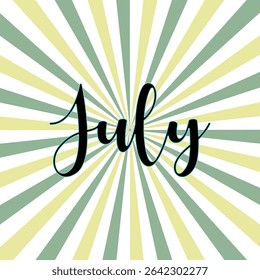 July vector illustration background. it is suitable for card, banner, or poster