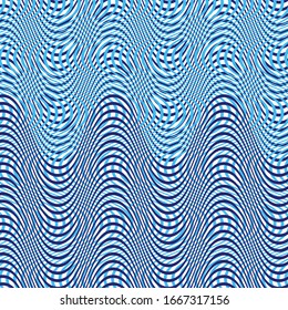 Jumble lines geometric pattern. Random interlace, cluttered grid, mesh. Wavy, zig-zag, criss-cross, curvy lines. Abstract geometrical texture / background in square format. 