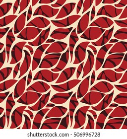 Jumble texture.Decorative Flame pattern. Abstract forks of flame. Red curves background.