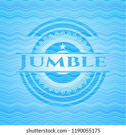 Jumble water wave representation emblem.