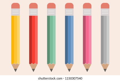 Jumbo Classic Colorful Pencils with Eraser Tip