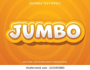 jumbo editable text effect template use for business brand and logo