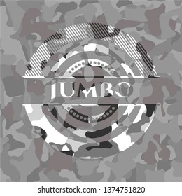 Jumbo grey camouflaged emblem