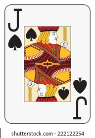 Jumbo jack de índice de espadas jugando a la carta