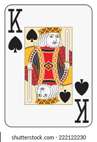 Jumbo index king of spades playing card