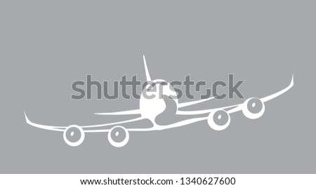 jumbo jet. airliner in the sky. vector image for illustration
