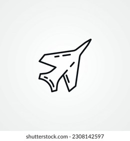 jumbo jet line icon. military aircraft outline icon.