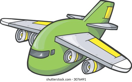 Jumbo Jet Vector Illustration