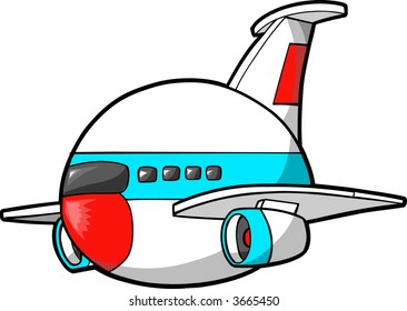 Jumbo Jet Vector Illustration