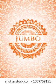 Jumbo orange mosaic emblem