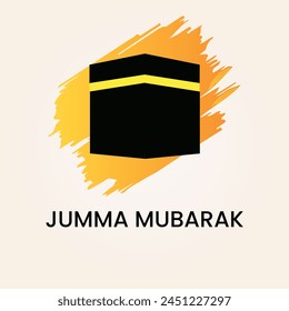 Jumma Mubarak with Kaaba Vector