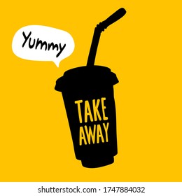 Jummy, take away drink illustration