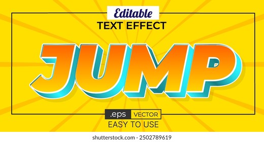 Jump 3d editable text effect