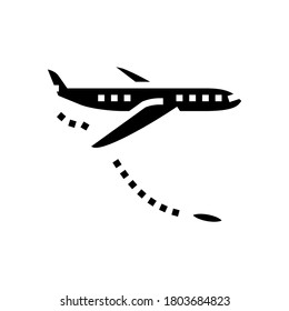 jump from airplane glyph icon vector. jump from airplane sign. isolated contour symbol black illustration