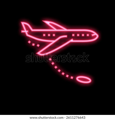 jump from airplane neon light sign vector. jump from airplane illustration