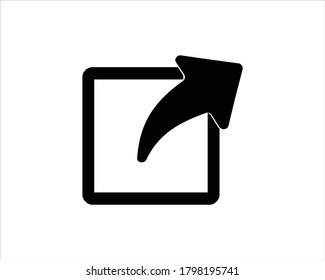 Jump Arrow Icon. Shortcut Icon Vector Illustration.