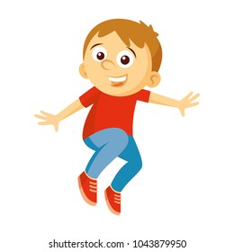 Jump boy vector illustration