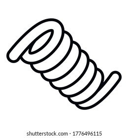 Jump-Coil-Symbol Rahmensprungspule, Vektorsymbol für Webdesign einzeln auf weißem Hintergrund