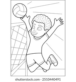 jump coloring book page for kids and adults creative coloring mindful relaxation activity